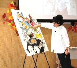 谷口智則さんライブペインティングの様子