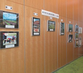 中央館「水・土・里ふるさと写真コンクール」展示の様子