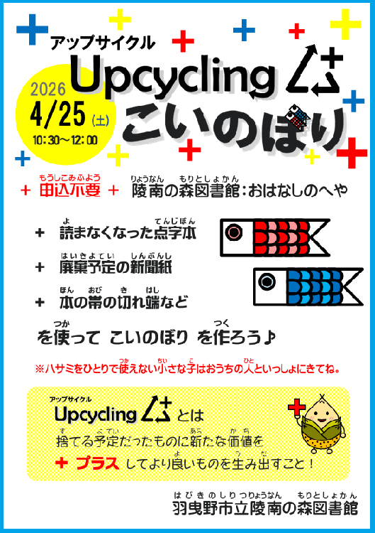 アップサイクルこいのぼりポスター”width=