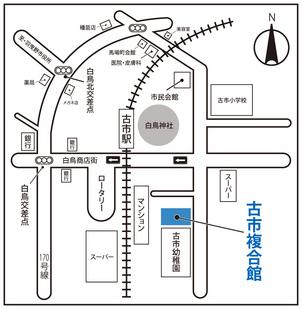 古市複合館の地図