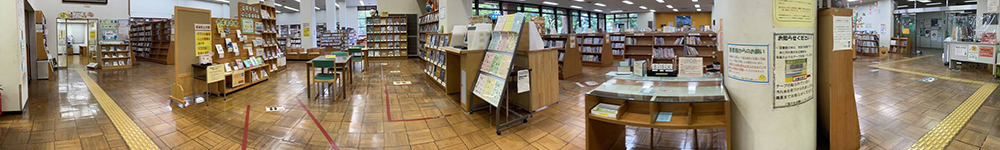 鈴鹿市立図書館の内観360度撮影の写真