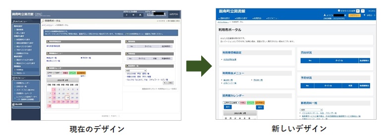 デザイン変更のイメージ